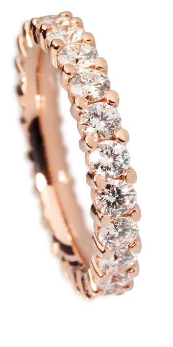 Bague Griffes Or Rose 750
