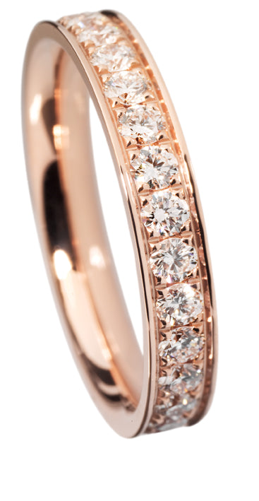 Pavé-Ehering aus 750er Roségold