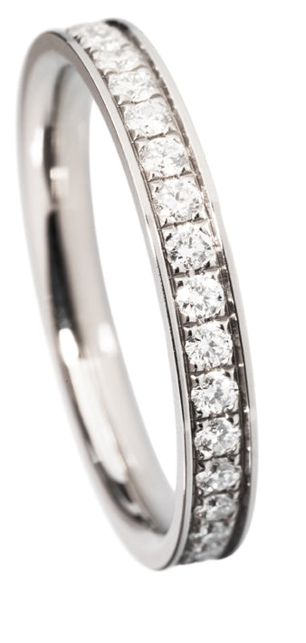 Alliance Pavé Or gris 750