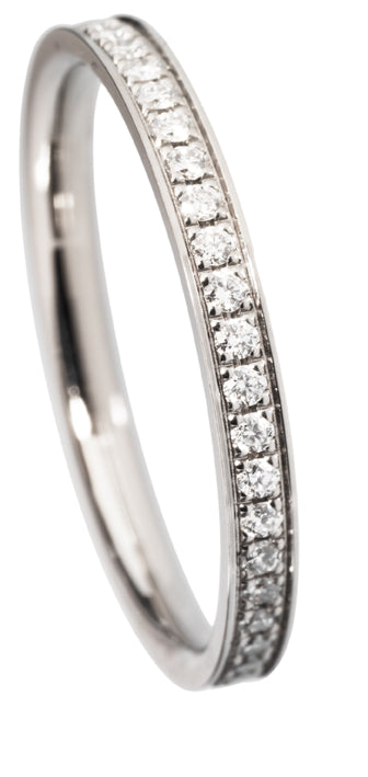Alliance Pavé Or gris 750