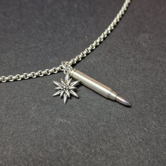 Collier munition et edelweiss